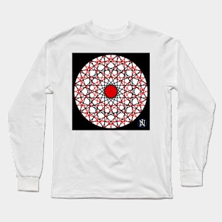 Black white red ornament Long Sleeve T-Shirt